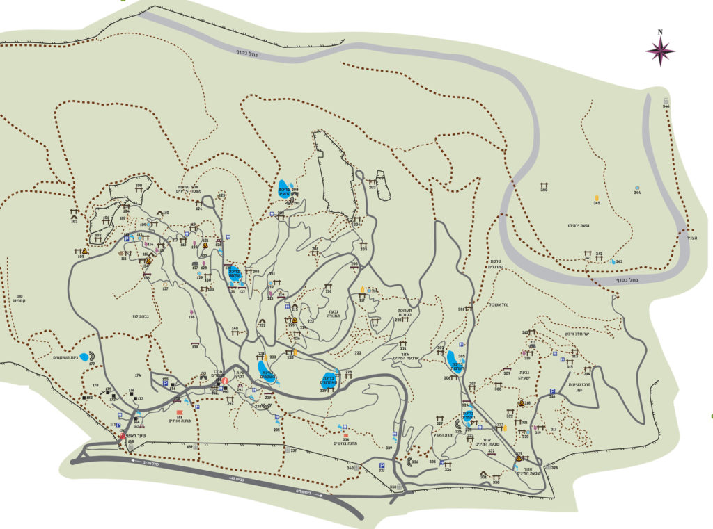 Карта парка Неот Кдумим
